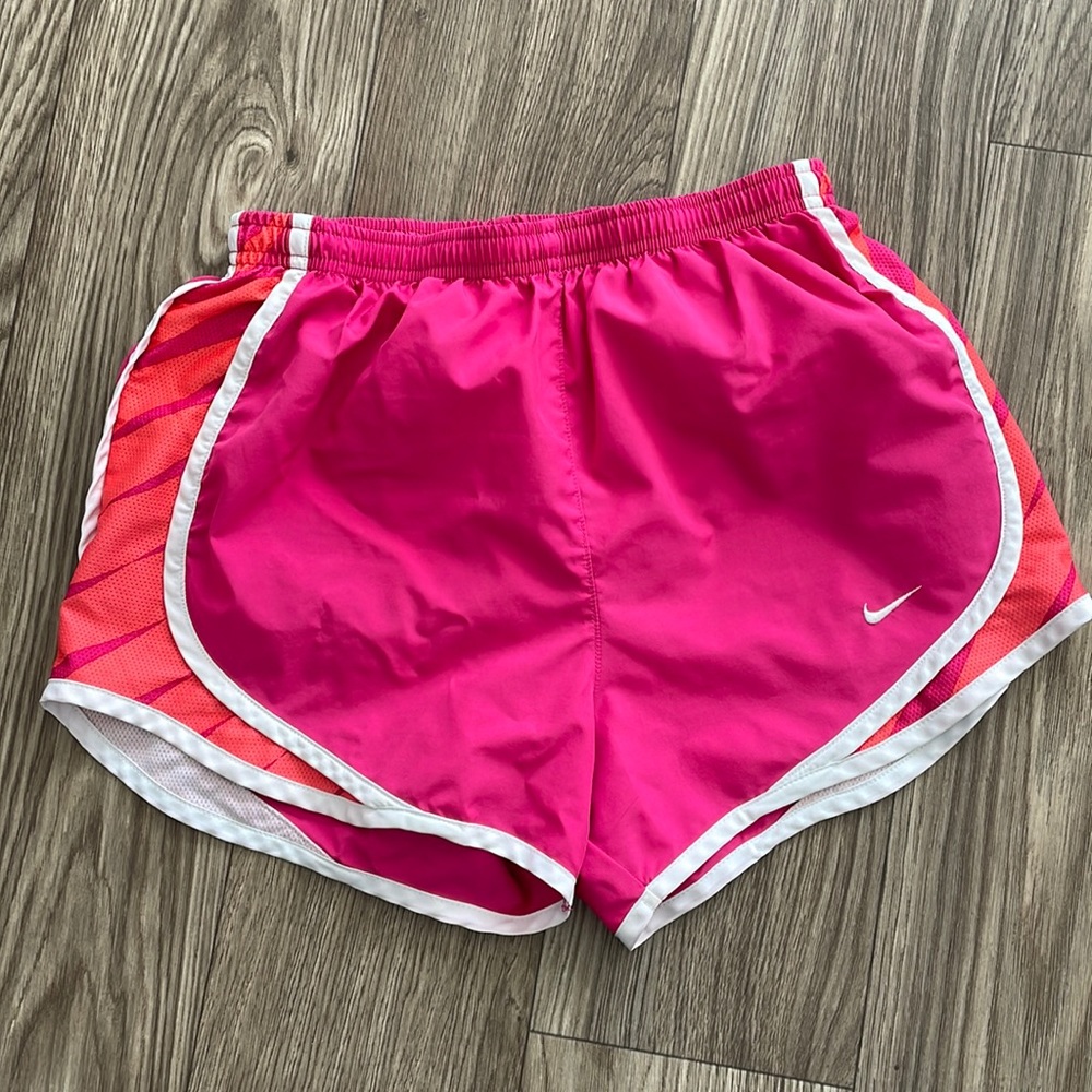 Nike Tempo Run Short - Hot Pink, Orange, and White - Size Small